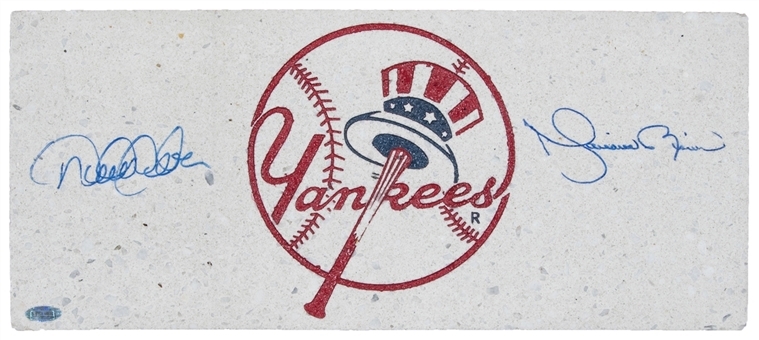 Derek Jeter & Mariano Rivera Dual Signed New Yankee Stadium Stone (Steiner)